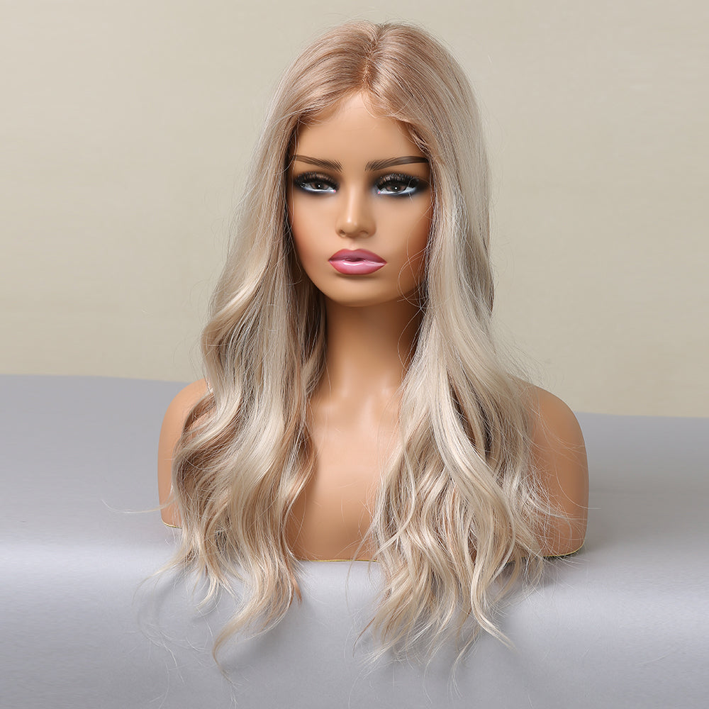 Body Wave Hair Light Blonde Ombre Brown with Highlight Lace Front Hair BL11026-1