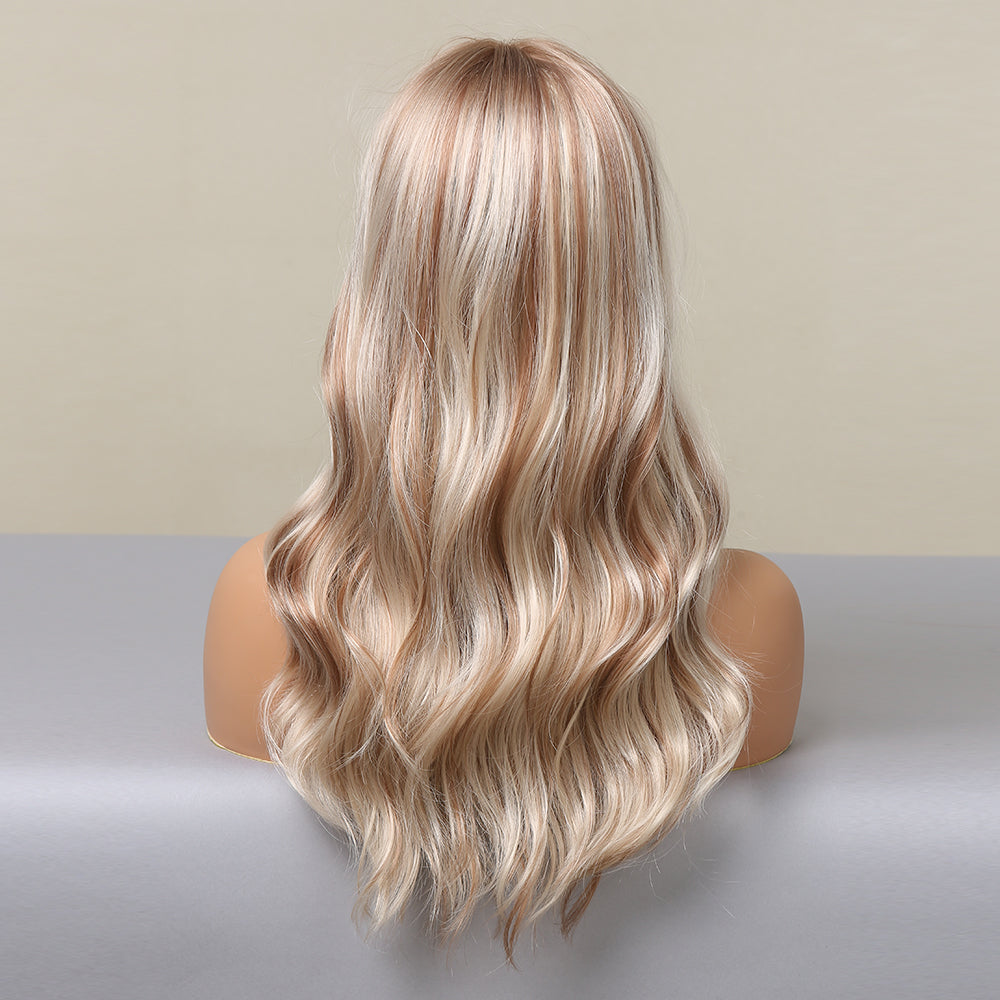 Body Wave Hair Light Blonde Ombre Brown with Highlight Lace Front Hair BL11026-1