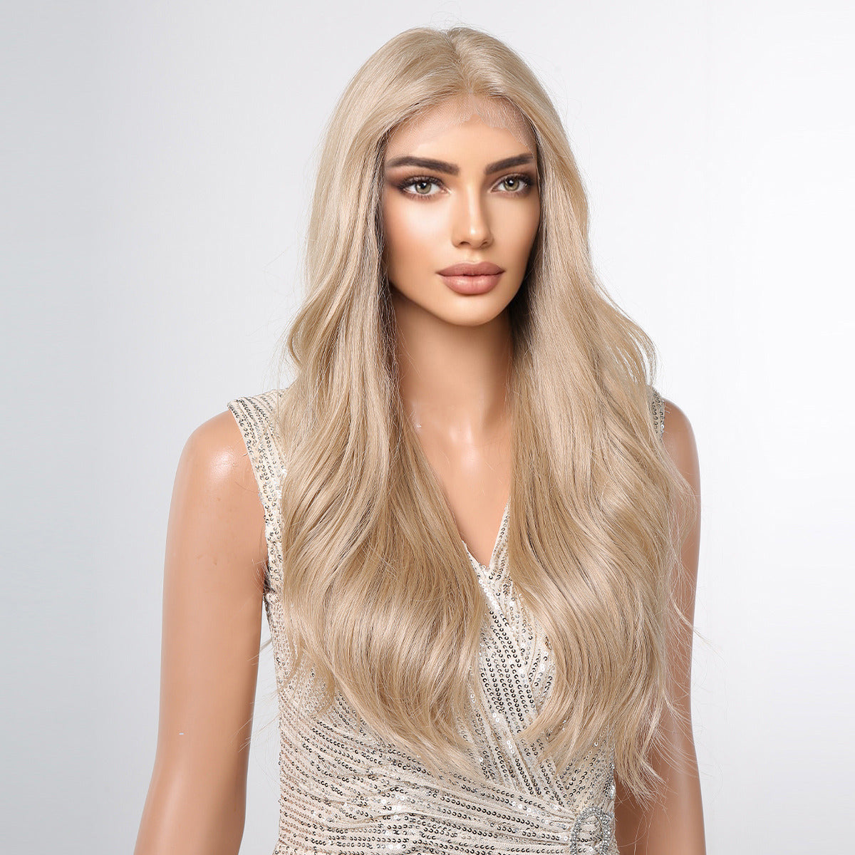 Long Ombre Blonde Lace Front Wig for Women BL66060-1