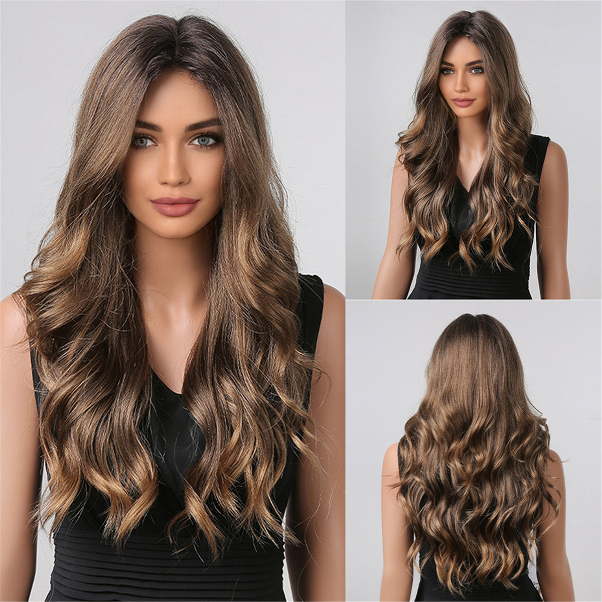 Long Ombre Blonde Lace Front Wig for Women  BL66125-1