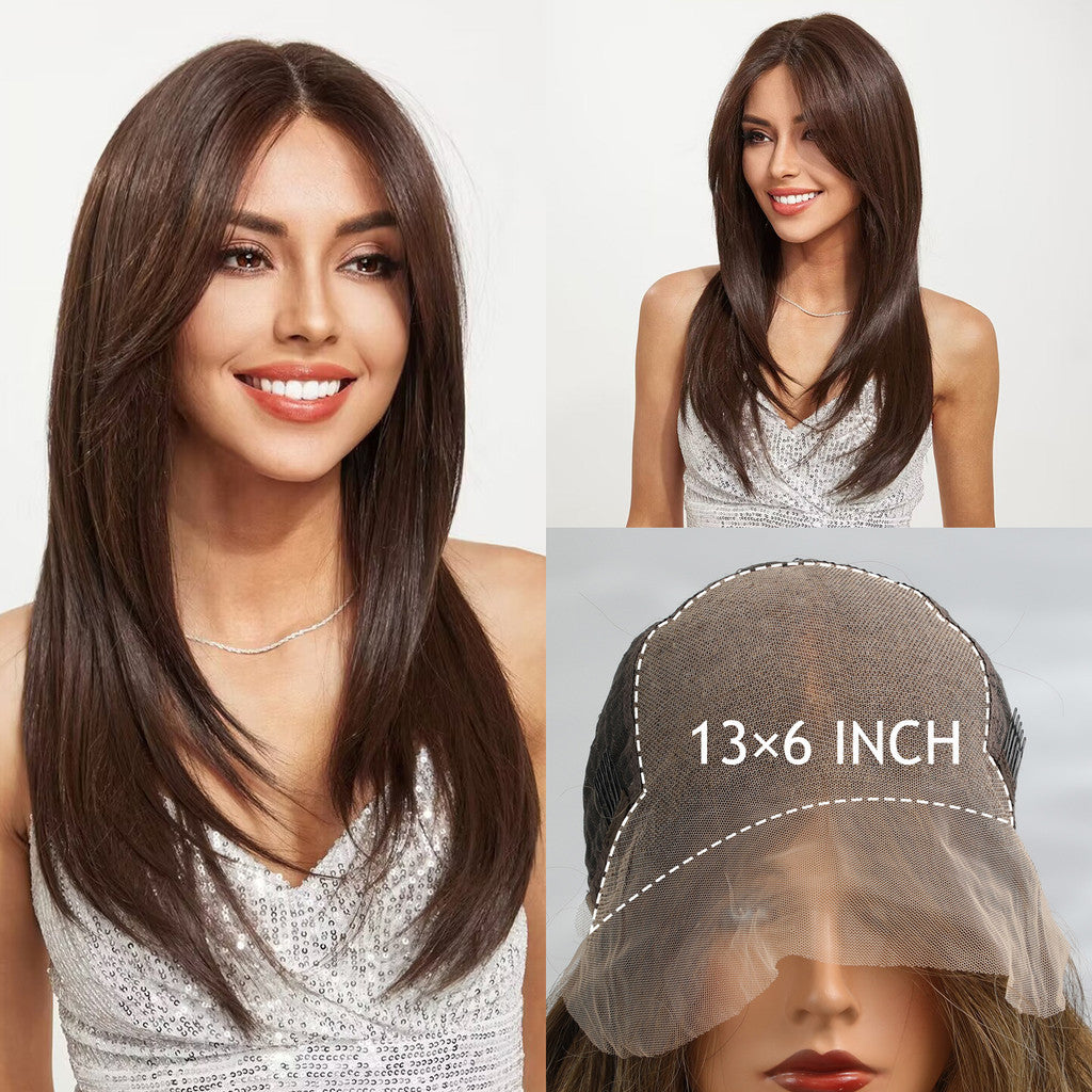 Women's Medium Length Natural Colour Lace Wig  BL66213-1