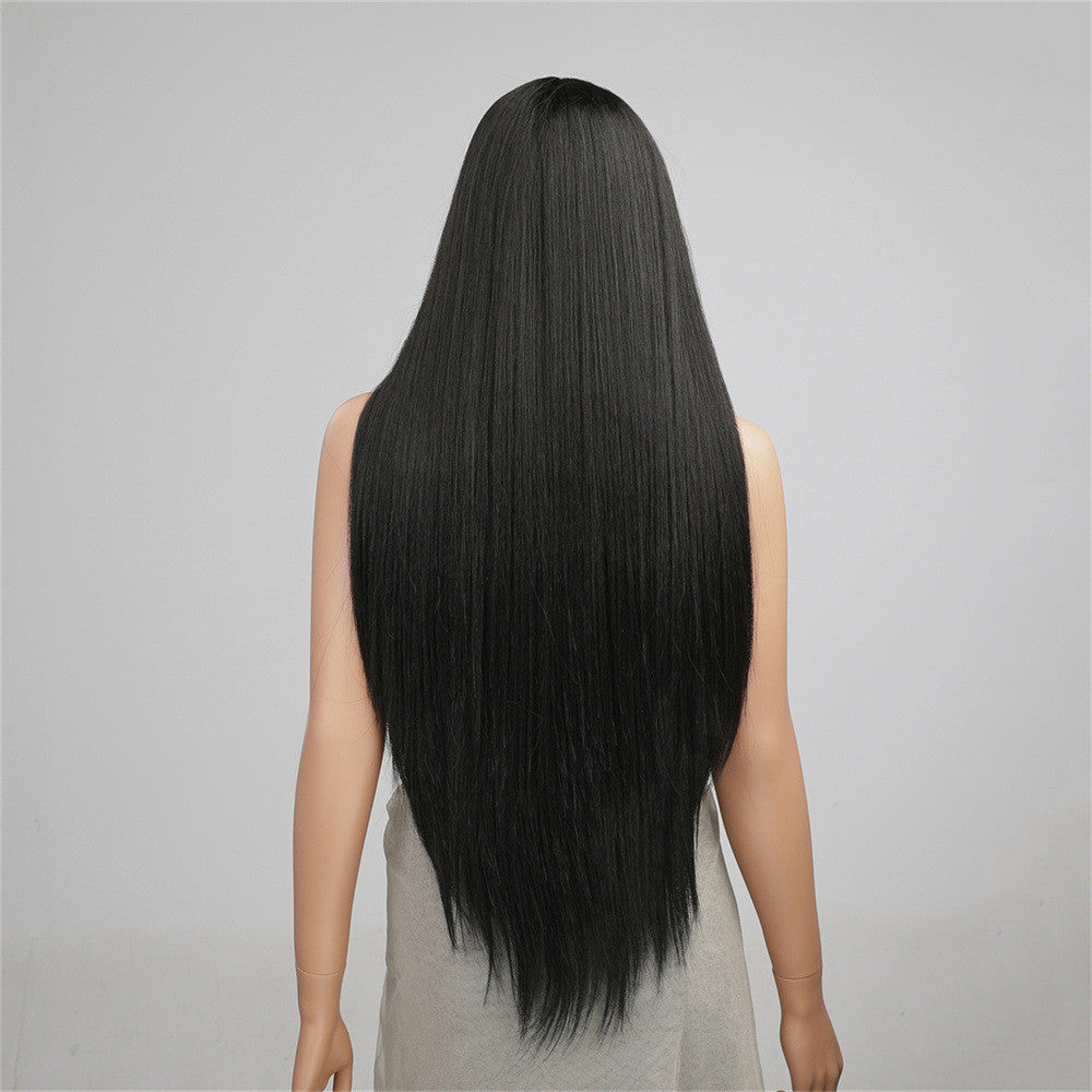 Long Black Lace Women's Wig Without Wig